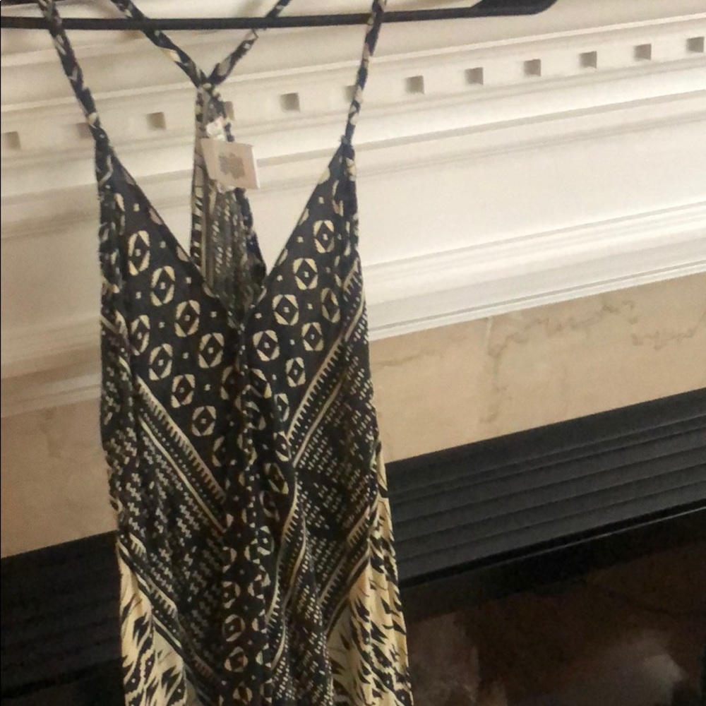 Aztec print strappy dress